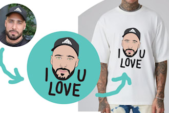 design a unique tshirt with your portrait