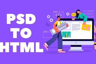 convert PSD to HTML , covert jpg with bootstrap 5