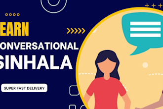 teach conversational sinhala for native english speakers