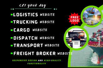 create logistics website, trucking dispatch cargo website