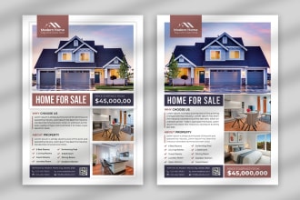 design a clean real estate business flyer