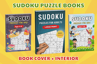 create a sudoku puzzle book interior for KDP amazon