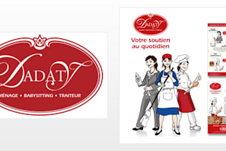 make business logo compagnie and brand 4 cosmetics, intérim, or others