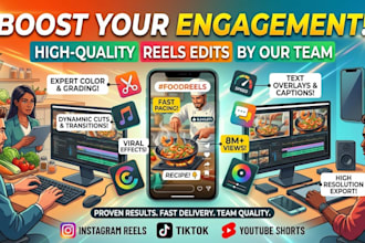 edit trending food reels, cooking videos, and recipe shorts