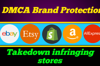 takedown copyright infringing listing on shopify,etsy,ebay and amazon under dmca