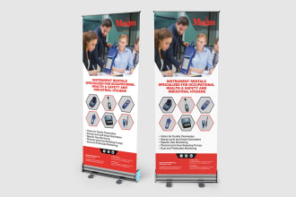 do creative retractable or rollup banner design