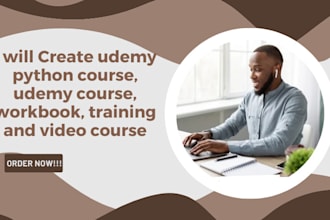 create udemy python course, udemy course, workbook, training and video course