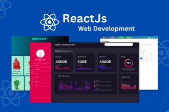 build react js website and react js landing page as react js developer