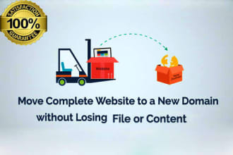 transfer or move any wordpress site to new host or domain