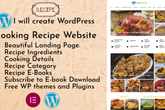 create a recipe website with wordpress, cooking website