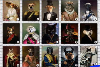 do custom pet portrait, dog portrait, cat portrait
