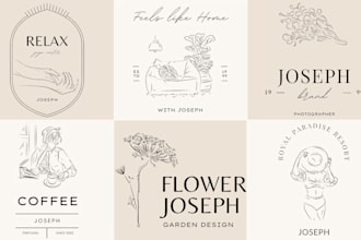 make beauty flower logo, floral design, botanical, boho