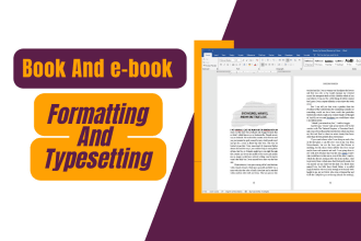 do typesetting, formatting, and layout design for books, ebooks, docs in word