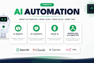 build ai agent, ai chatbot, voice ai, n8n automation and workflow automation