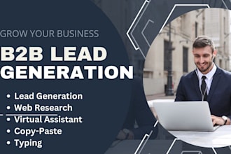 provide b2b lead generation, web research for any industry