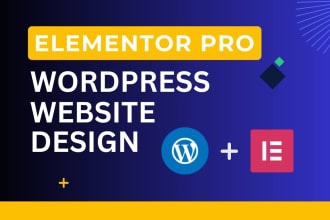 design clean and modern wordpress website as elementor pro expert