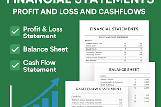 prepare financial statements, profit and loss and cashflows