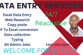 do data entry and admin support work
