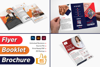 do professional flyer design, trifold, bifold, brochure, booklet, catalog, ads