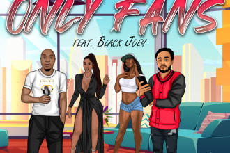 design cartoon cover art,single,mixtape or album cover