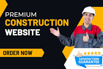 redesign premium construction website with elementor pro