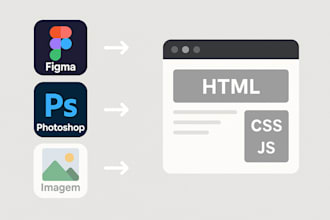 convert figma or psd to html, css, javascript or react