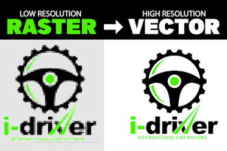 vector tracing, trace, redraw, convert logo to vector fast