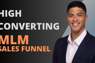 build mlm sales funnel affiliate marketing mlm leads  landing page mlm website