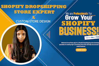 setup shopify dropshipping store, manage shopify store, manage shopify store