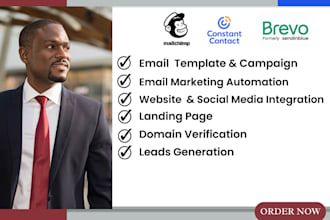 setup constant contact, brevo, mailchimp email marketing, newsletter design