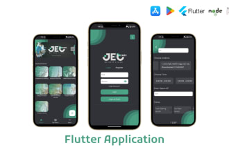 develop android and ios apps with flutter with backend