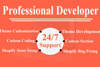 be shopify developer, bug fix and theme customization