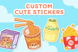 draw cute stickers and merch