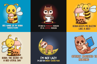 draw custom kawaii cartoon character or mascot in cute style