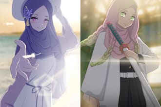draw beatiful and cool anime art ilustration