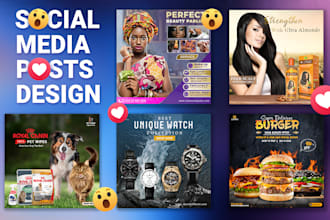 design creative social media post, facebook post, instagram post