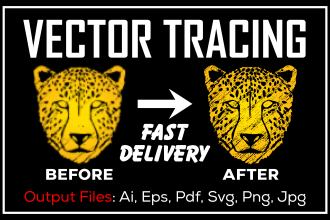 do vector tracing, redraw or modify, convert to vector speedily