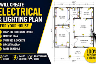 create electrical and lighting plan for house