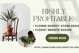 design profitable flower shopify store florist website flower shop bouquet store