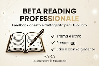 beta read your book and give detailed honest feedback