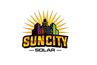 work creatively and professionally design of the solar panel logo