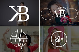 do a monogram initial logo design