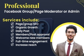 be your facebook group or page moderator or admin