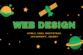 be your front end web developer in HTML CSS js bootstrap