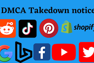 send dmca takedown notice to remove fake articles,tiktok,google,ig,fb,reddit,yt