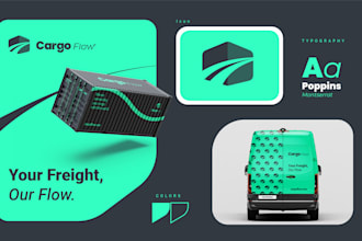 design modern logo with corporate brand style guide for your business