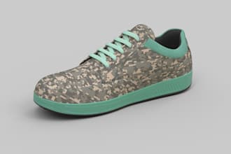 create 3d shoe model in high quality