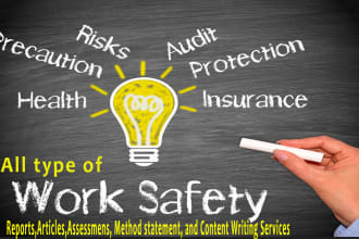 create health and safety reports, risk assessments and method statements