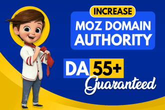 increase domain authority moz da 50 plus with high authority seo backlinks