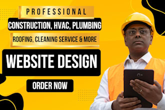 build construction, plumbing, roofing, hvac, pressure washing, cleaning website